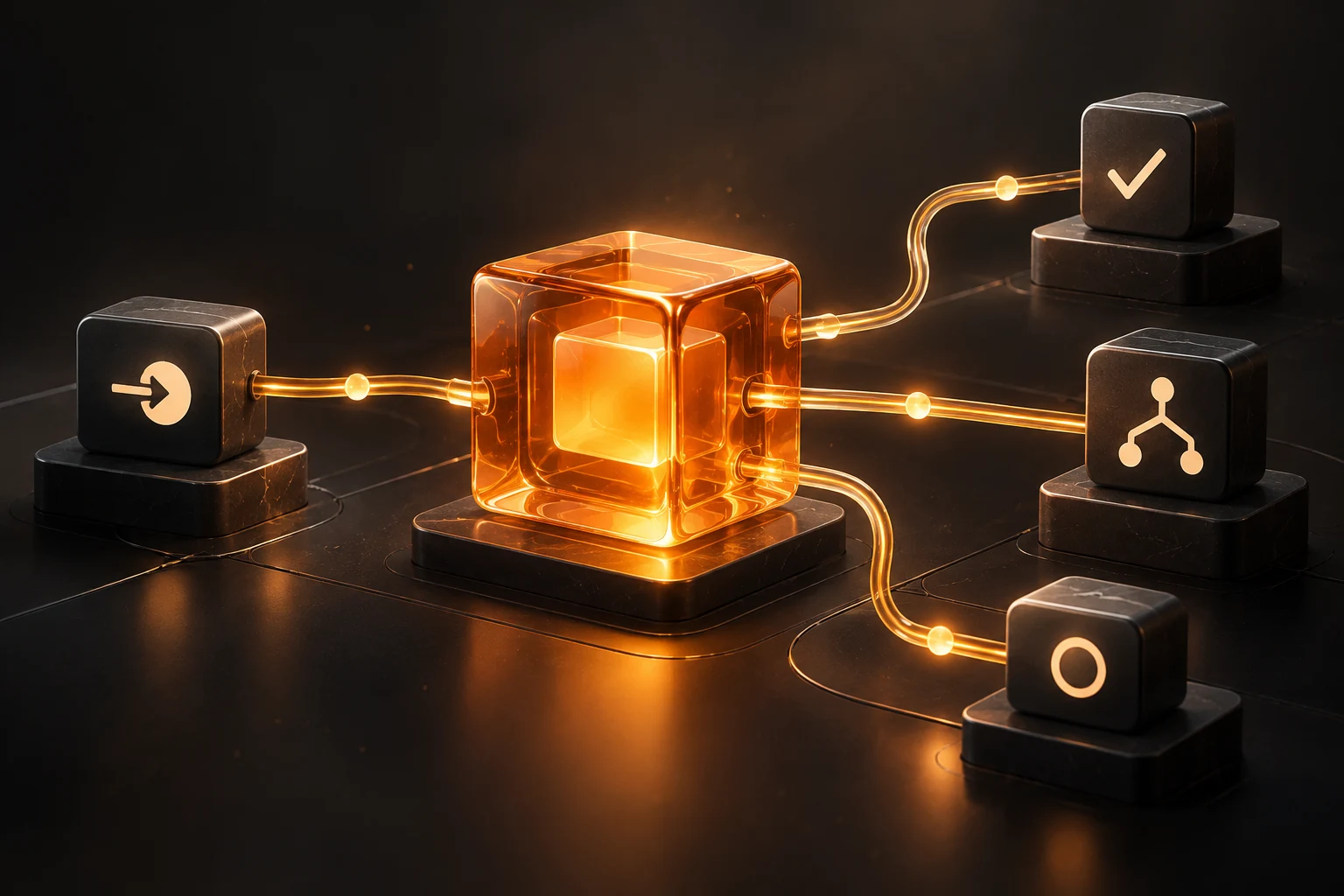 Concept illustration of workflow automation